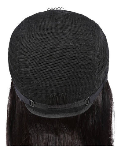 Peruca Front Lace De Cabelo Humano Natural 30cm Ondulado