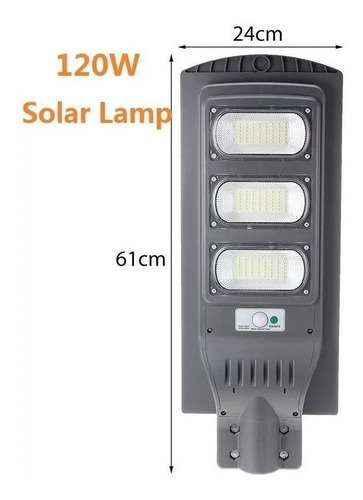 Foco Led Solar 120 Led 120w Luminaria Full+poste+control