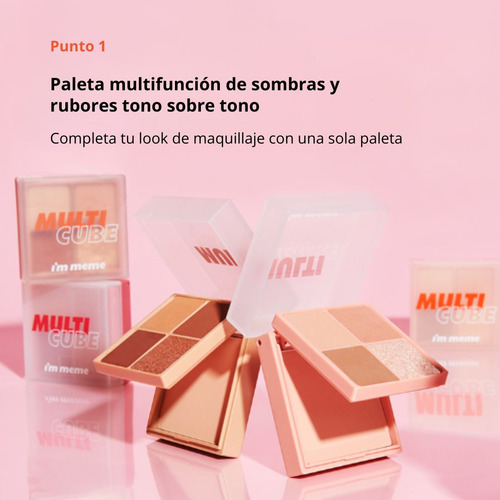 Sombra De Ojos + Rubor/ Multi Cube Paleta Maquillaje Coreano