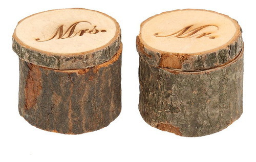 Soporte De Almohada Rústico Para Anillos De Boda Mr & Mrs Sh