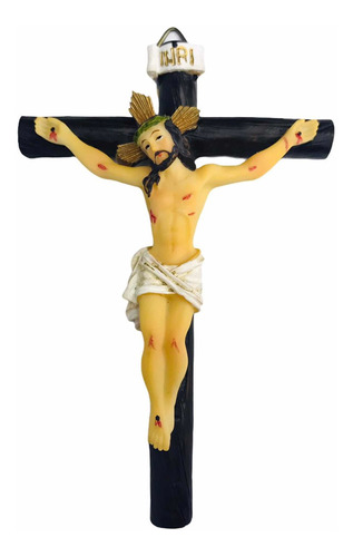 Crucificado En Porcelana Italiana 12 Cm + Novena