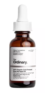 Óleo 100% Organic Cold-Pressed Rose Hip Seed Oil The Ordinary para todos os tipos de pele de 30mL