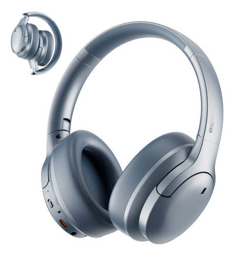 Fone de ouvido Bluetooth Anc Basike Ba-FON193 com cancelamento de ruido Cor Azul