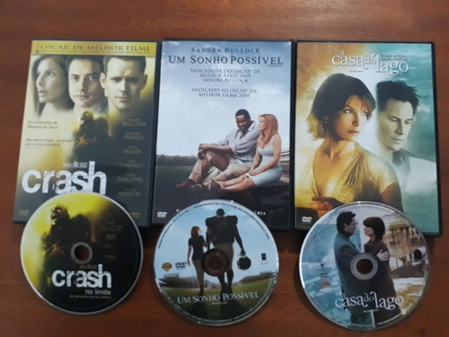 Dvd Crash Limite+casa Do Lago+um Sonho Possível Bullock D39