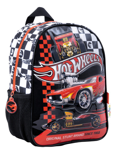 Mochila Hot Wheels Red Cars Espalda 12 Color Cierre Rojo