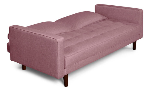 Sofá Cama Salim Makora Beehive De Lino Color Rosa