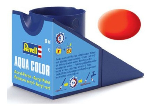 Revell 36125 Tinta Laranja Luminoso Fosco Acrílica 18 Ml