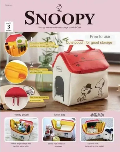 `almuerzo Snoopy Sack Con Diseño De Casa De Dibujos Animados