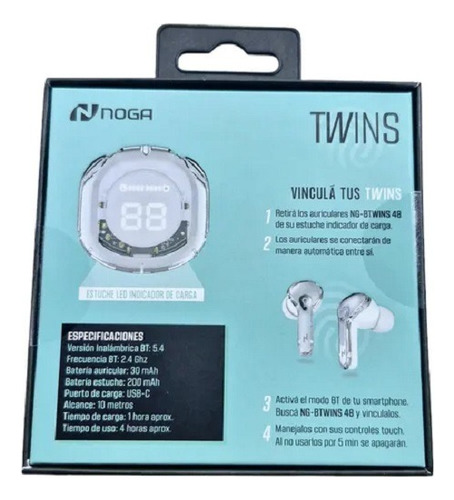 Auriculares Inalambricos Estereo Bt Earbuds Táctiles Blanco