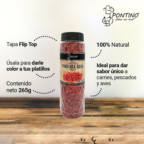Pontino Pimienta Rosa 265 Gramos 2 Piezas