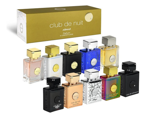 Set Kit Minitalla Armaf Club De Nuit 10 Piezas - 5 Ml C/u