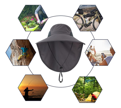 Sombrero De Sol De Ala Ancha Gorro De Pesca Transpirable De