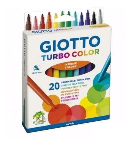 Marcadores Giotto Escolares X 20 Colores V. Crespo 