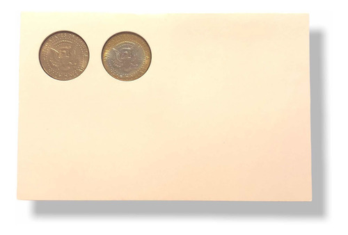 2 Monedas 1/2 Dólar Kennedy Crea Medalla De Libertad (Usado)