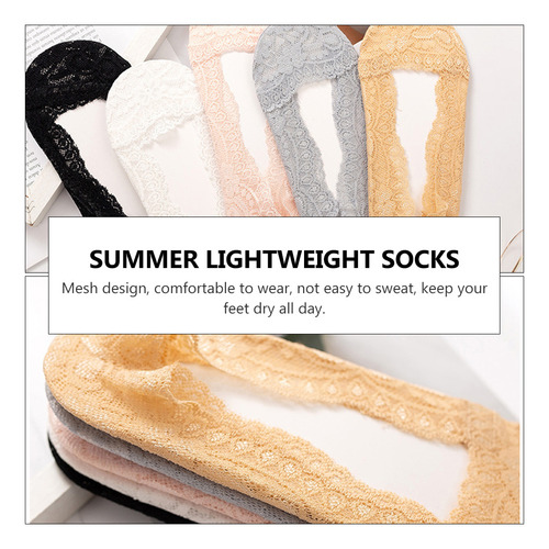 10 Pares De Calcetines De Verano Para Mujer, Cortos Y Ligero