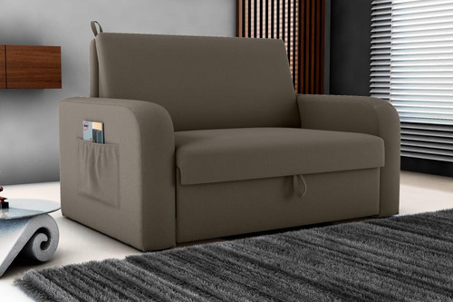 Sofá Cama Daiane 2 Lugares Com Baú Veludo Matrix