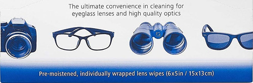 Imagen 5 de 5 de 100 Paños Humedos Zeiss Limpieza Lentes Camara Gafas Envioya