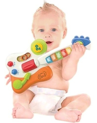 Juego Juguete Para Bebe Instrumento Musical Guitarra Real