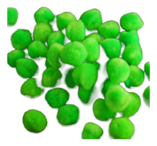 100 Bolas De Fieltro Pompones 13mm Color Verde Limon