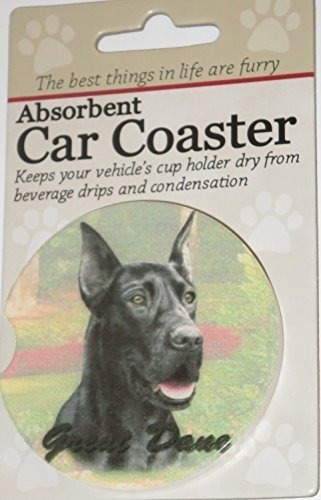 E Y S Pets Negro Great Dane Coaster, 3 X 3