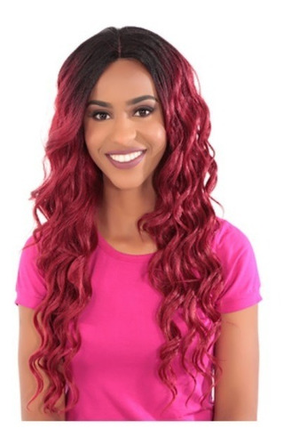 Peruca Front Lace Wig Angela Ondulada 65cm De Fibra Orgânica