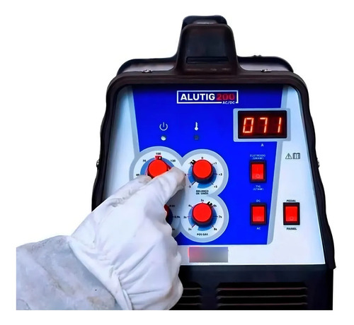 Máquina De Solda Soldadora Boxer Alutig 200 Ac/dc - Usada Azul (Usado)