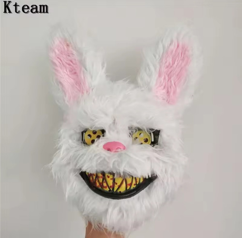 Mascara Conejo Malo Asesino Halloween Bad Bunny Con Luz Led