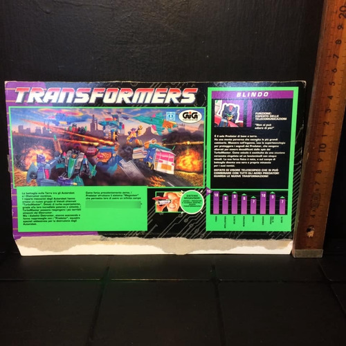 Transformers G1 Años 80s Solo Un Pedazo De La Caja De Blindo