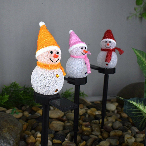 Luces Solares Navideñas Con Forma De Muñeco De Nieve Led Ali