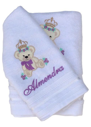 Juego Toallón  Para Bebes Y Niños Bordado Personalizado 