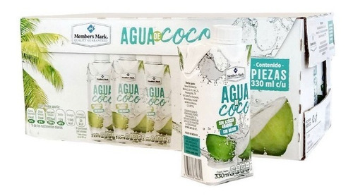 Agua De Coco Member's Mark De 330ml (18piezas)