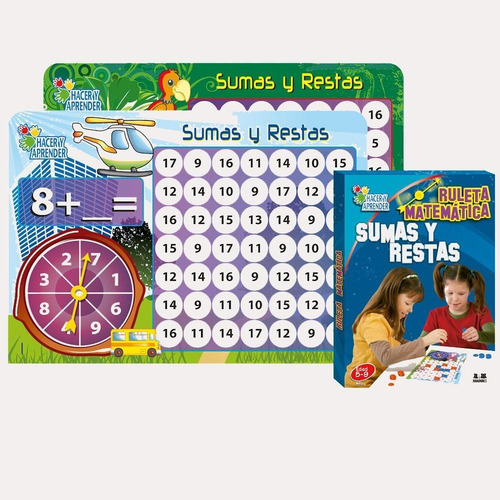 Juego De Mesa Ruleta Matemática Sumas Y Restas Didáctico