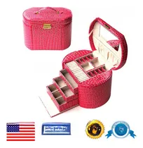 Comprar Joyería De Gran Lujo Cuero Caja Organizador Ring Caso Almace