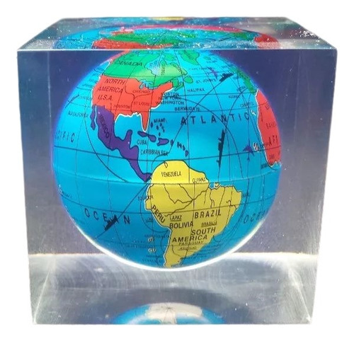 Peso Papel Globo Mapa Mundi 5cm Enfeite Decoração