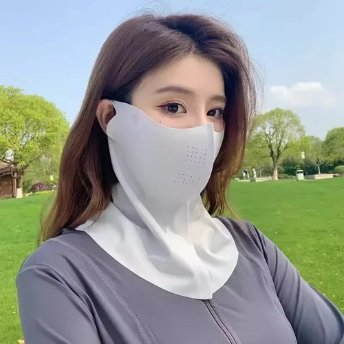 Máscara Facial De Seda Helada De Verano A Prueba De Sol Para