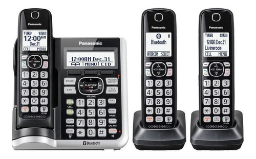 Teléfono Panasonic  KX-TGF573S inalámbrico con Bluetooth - color negro