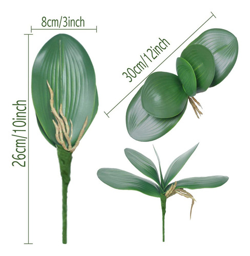Ml S 10 Unidades De Hojas Artificiales De Orquídea
