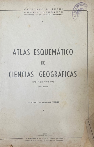 Atlas Esquemático De Ciencias Geográficas 1963  Sin Tapa Ar3