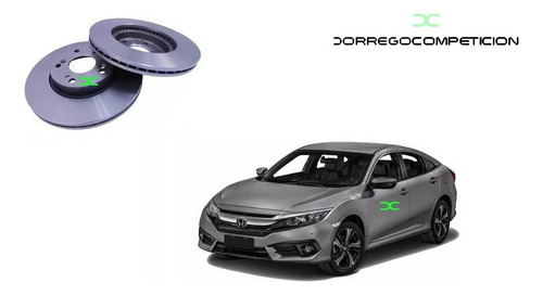 Kit X2 Discos De Freno Delantero Honda Civic 1.5 2.0 2017/