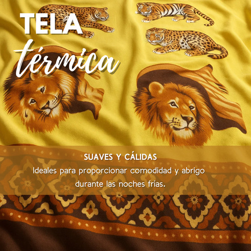 Juego De Sábanas Polar Térmica Duvló Ideal Para El Frio Amarillo Individual