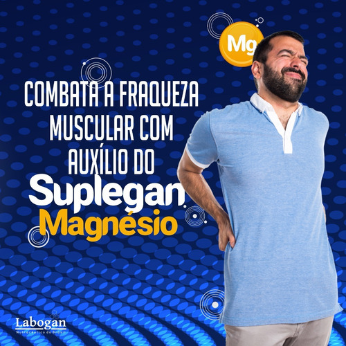 Suplegan Magnésios 180 Cáps - Labogan - Dimalato-quelato-etc Sem Sabor