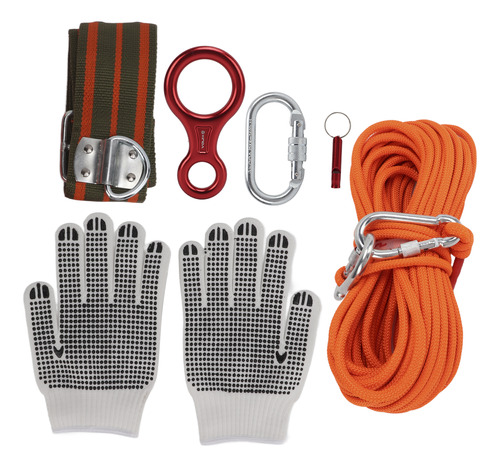 Kit De Cuerda De Rappel Escape Rope De 49,2 Pies Y 0,3 Pulga