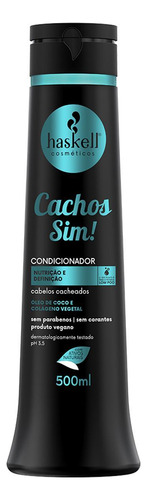 Kit Shampoo Condicionador 500ml Haskell Cachos Sim