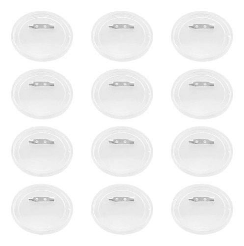 Zyamy 12pcs Botón Acrílico Insignia Con Pin Pulgada Clear En