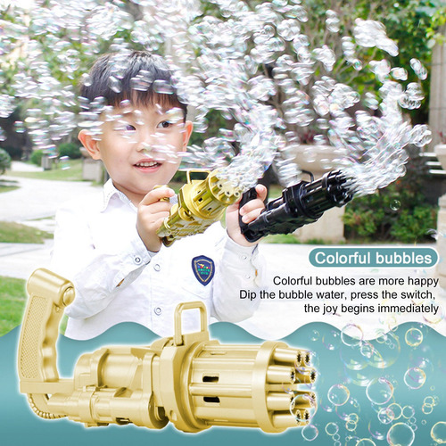 Imagen 3 de 7 de 2 Piezas De Pistola De Burbujas Eléctrica Máquina De Burbuja