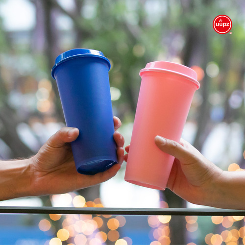 10 Vasos Reusables Para Cafe Tipo Star 20 Oz Bebida Caliente Rosa Pastel
