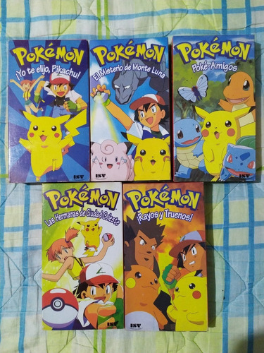 Set De Colección Estuches Vhs De Pokemon Vintage