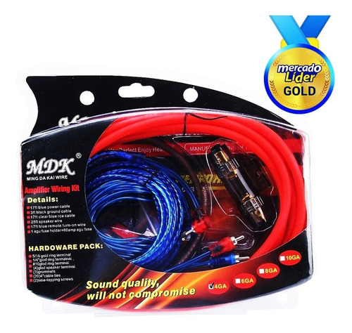 Kit Profesional Cables Audio Hd Para Amplificador Subwoofer