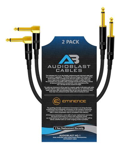 Audioblast 2 Unidades Cable De Conexión Pedal De Efect...