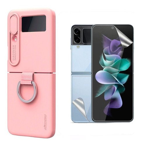 Estuche Nillkin Silicone Case Compatible Z Flip 4 + Hidrogel